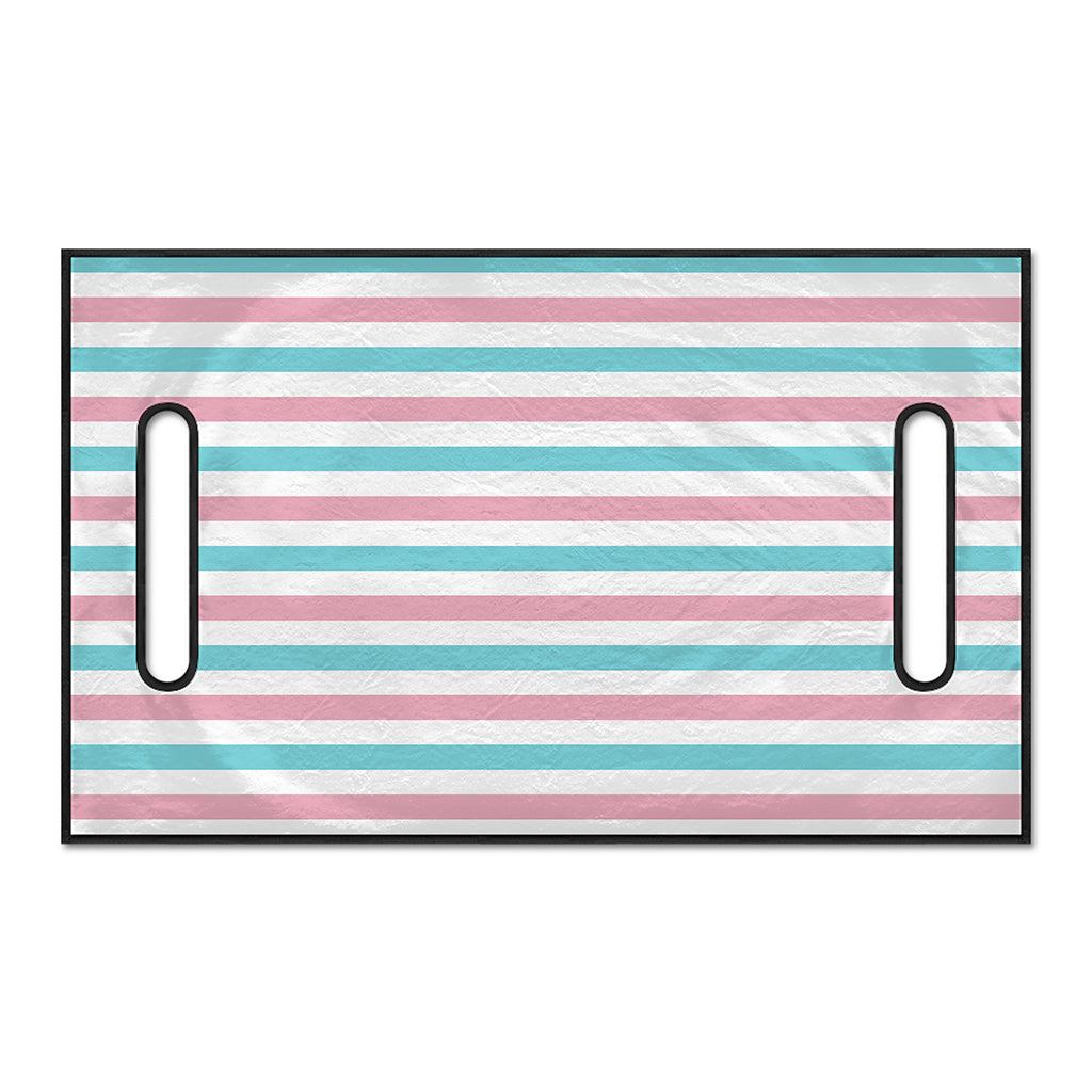 Pink And Teal Striped Pattern Print Golf Cart Seat Cover