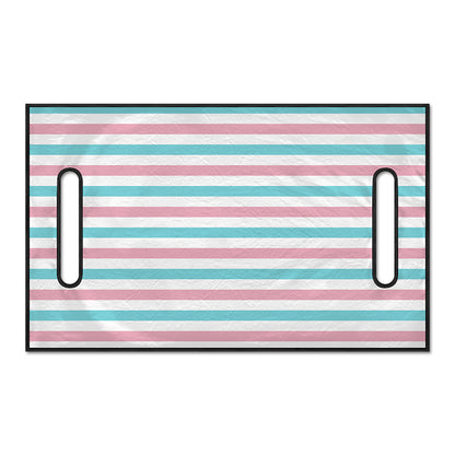 Pink And Teal Striped Pattern Print Golf Cart Seat Cover