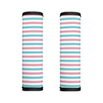Pink And Teal Striped Pattern Print Handle Covers