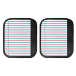 Pink And Teal Striped Pattern Print Handle Covers