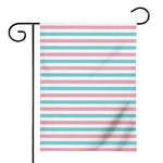 Pink And Teal Striped Pattern Print House Flag