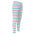 Pink And Teal Striped Pattern Print Men's Compression Pants