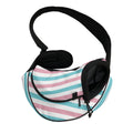 Pink And Teal Striped Pattern Print Pet Sling Carrier
