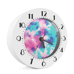 Pink And Teal Tie Dye Print Alarm Clock