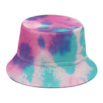 Pink And Teal Tie Dye Print Bucket Hat