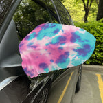Pink And Teal Tie Dye Print Car Side Mirror Covers