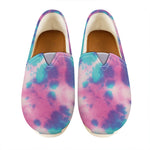 Pink And Teal Tie Dye Print Casual Shoes