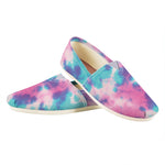 Pink And Teal Tie Dye Print Casual Shoes