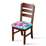 Pink And Teal Tie Dye Print Chair Cushion Cover