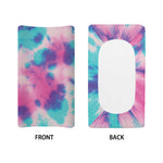 Pink And Teal Tie Dye Print Changing Pad Cover