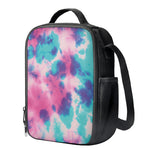 Pink And Teal Tie Dye Print Crossbody Lunch Bag