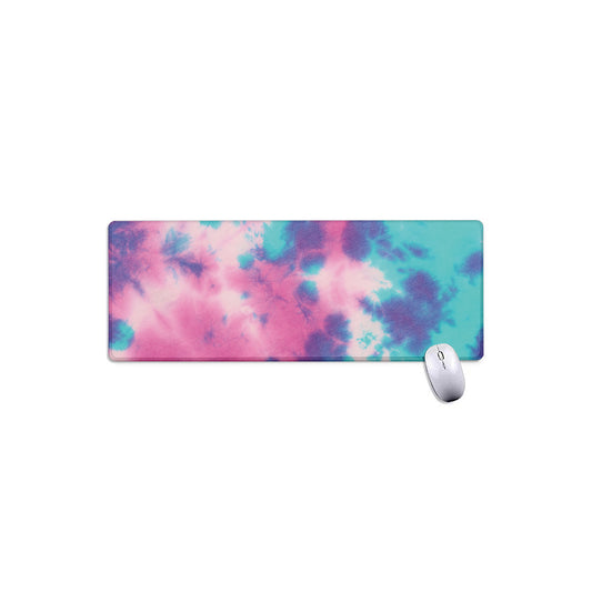 Pink And Teal Tie Dye Print Extended Mouse Pad