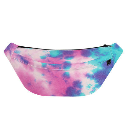 Pink And Teal Tie Dye Print Fanny Pack