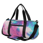 Pink And Teal Tie Dye Print Gym Bag
