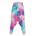 Pink And Teal Tie Dye Print Hammer Pants