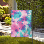 Pink And Teal Tie Dye Print House Flag
