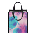 Pink And Teal Tie Dye Print Insulated Lunch Tote