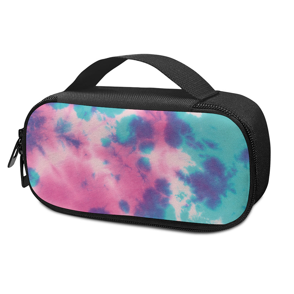Pink And Teal Tie Dye Print Insulin Cooler Travel Case