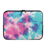 Pink And Teal Tie Dye Print Laptop Sleeve