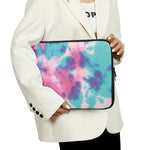 Pink And Teal Tie Dye Print Laptop Sleeve