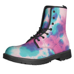 Pink And Teal Tie Dye Print Backpack