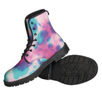 Pink And Teal Tie Dye Print Backpack