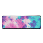Pink And Teal Tie Dye Print Long Kitchen Mat