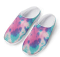 Pink And Teal Tie Dye Print Mesh Casual Shoes