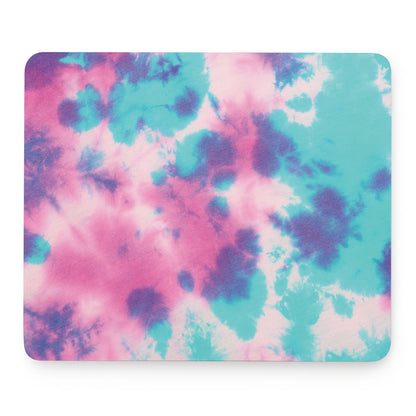 Pink And Teal Tie Dye Print Mouse Pad