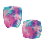 Pink And Teal Tie Dye Print Office Chair Cover