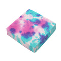 Pink And Teal Tie Dye Print Outdoor Seat Cushion Cover