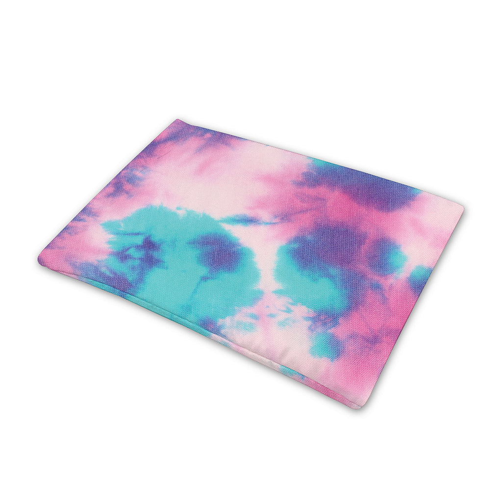 Pink And Teal Tie Dye Print Pet Cooling Mat Cover