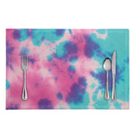 Pink And Teal Tie Dye Print Placemat