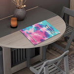 Pink And Teal Tie Dye Print Placemat