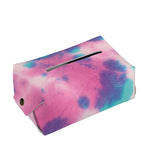Pink And Teal Tie Dye Print Rectangle Tissue Box Cover