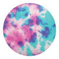Pink And Teal Tie Dye Print Round Blanket