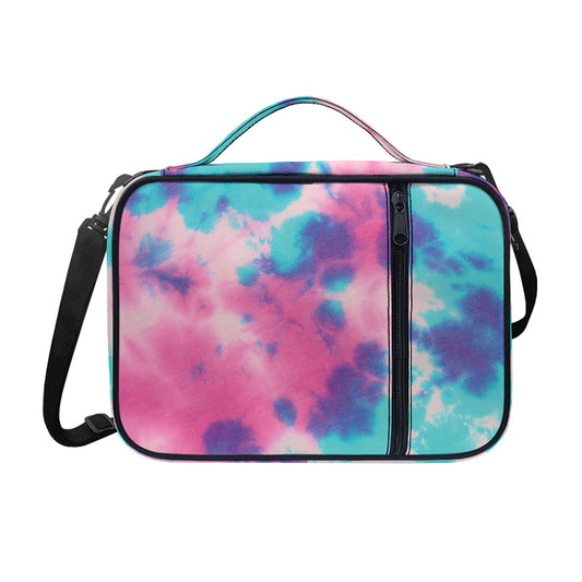 Pink And Teal Tie Dye Print Shoulder Strap Bible Bag