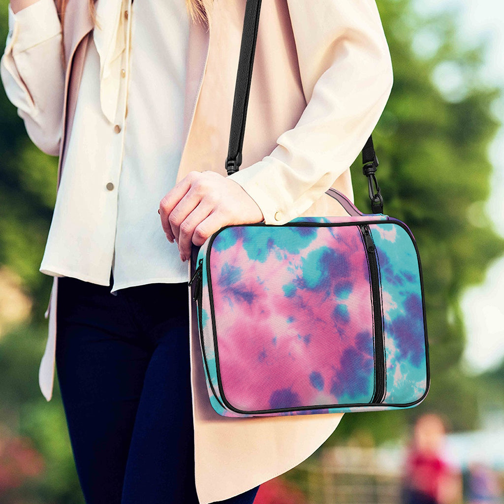 Pink And Teal Tie Dye Print Shoulder Strap Bible Bag