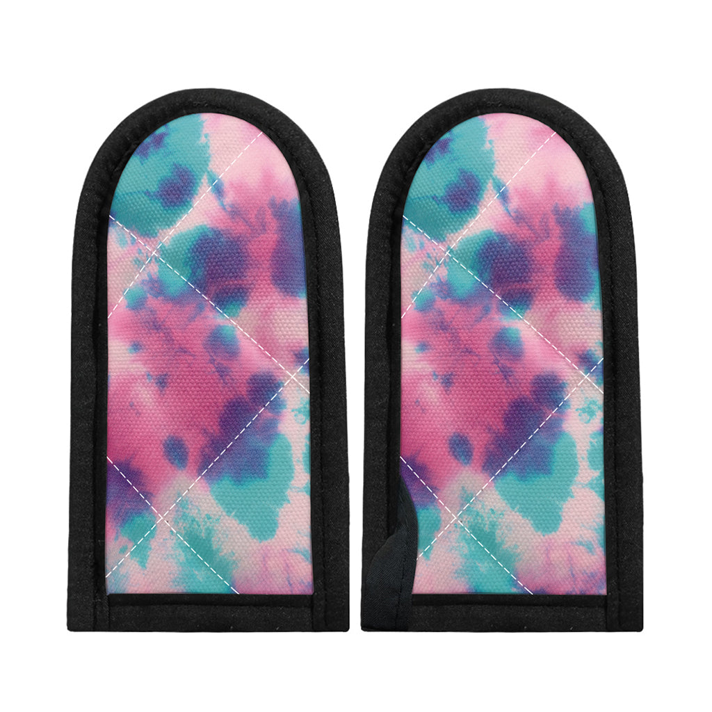 Pink And Teal Tie Dye Print Skillet Handle Cover