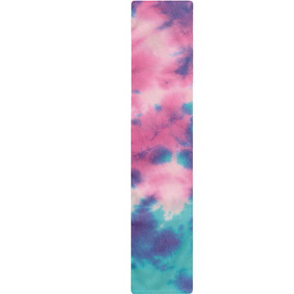 Pink And Teal Tie Dye Print Table Runner
