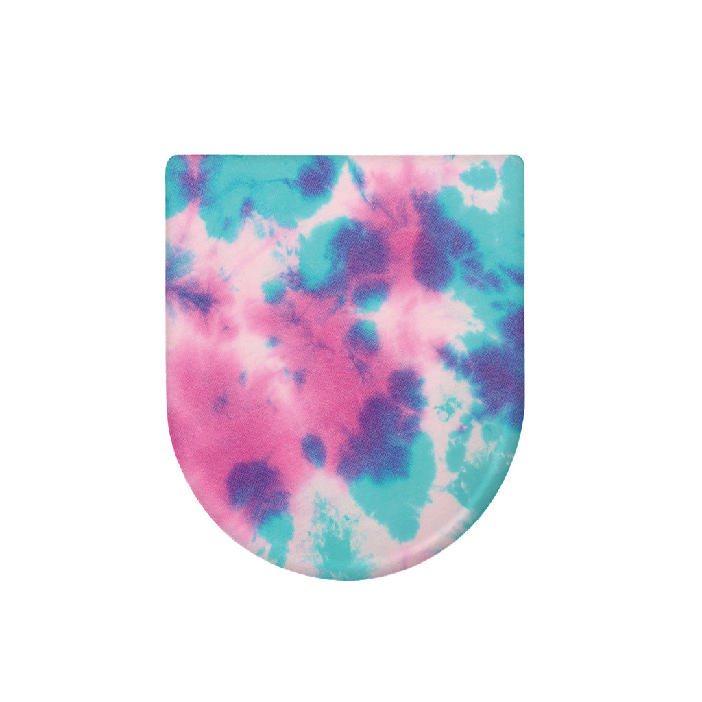 Pink And Teal Tie Dye Print Toilet Lid Cover