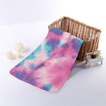 Pink And Teal Tie Dye Print Towel
