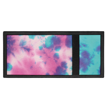 Pink And Teal Tie Dye Print Trifold Wallet