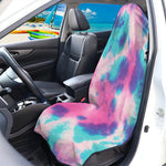 Pink And Teal Tie Dye Print Waterproof Car Seat Cover