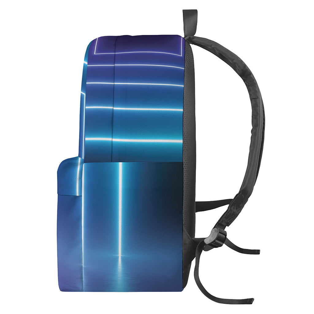 Pink And Teal Tunnel Lights Print Backpack