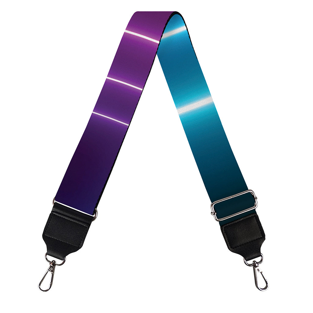 Pink And Teal Tunnel Lights Print Bag Strap