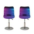 Pink And Teal Tunnel Lights Print Bar Stool Covers