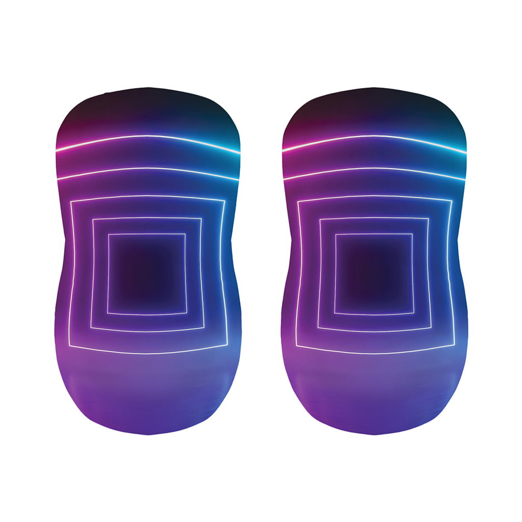 Pink And Teal Tunnel Lights Print Bar Stool Covers