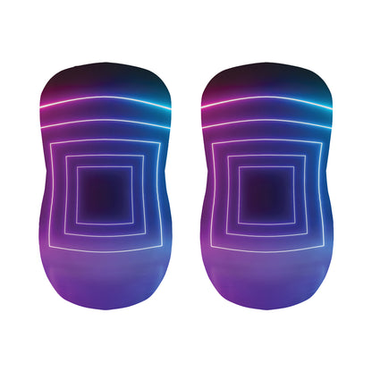 Pink And Teal Tunnel Lights Print Bar Stool Covers