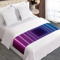 Pink And Teal Tunnel Lights Print Bed Runner